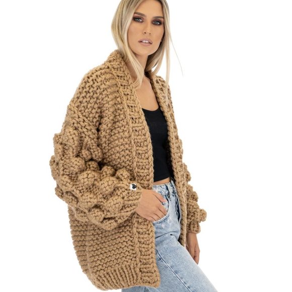 Bubble Sleeve Cardigan (MumsHandmade "Warm Up") - Picture 4 of 5